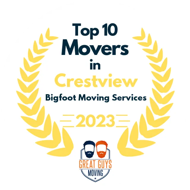 Top 10 Movers in Crestview, FL 2023 award