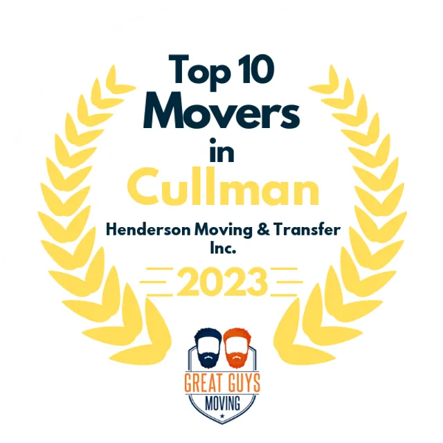 Top 10 Movers in Huntsville, AL 2023 award