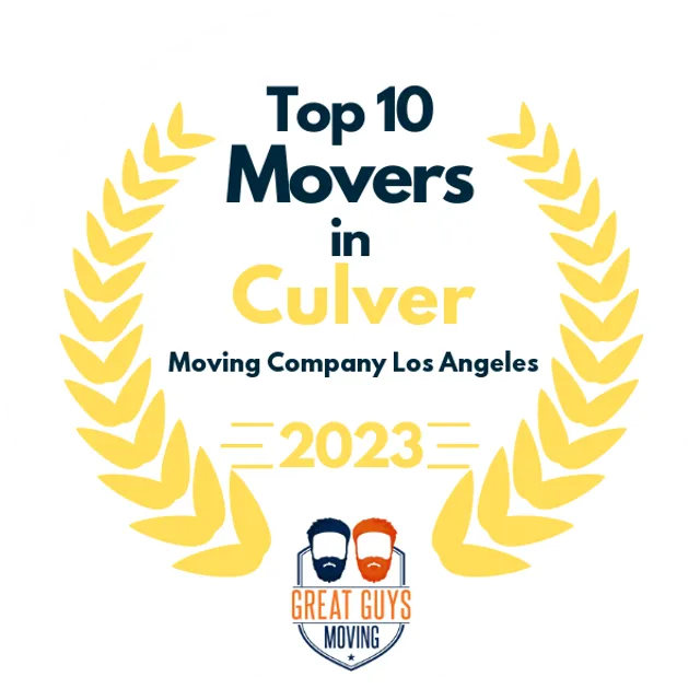 Top 10 Movers in Los Angeles, CA 2023 award