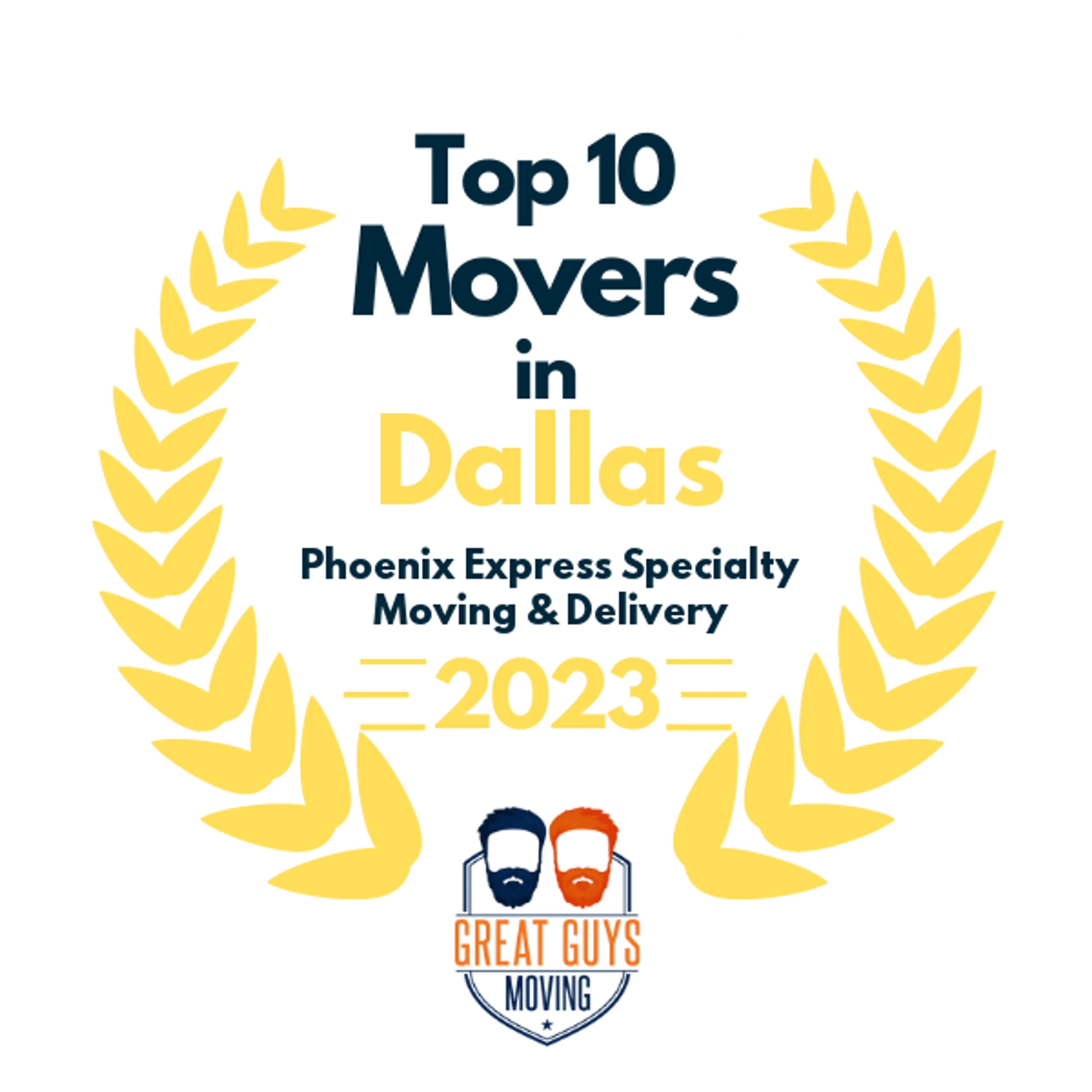 Top 10 Movers in Dallas, TX 2023 award