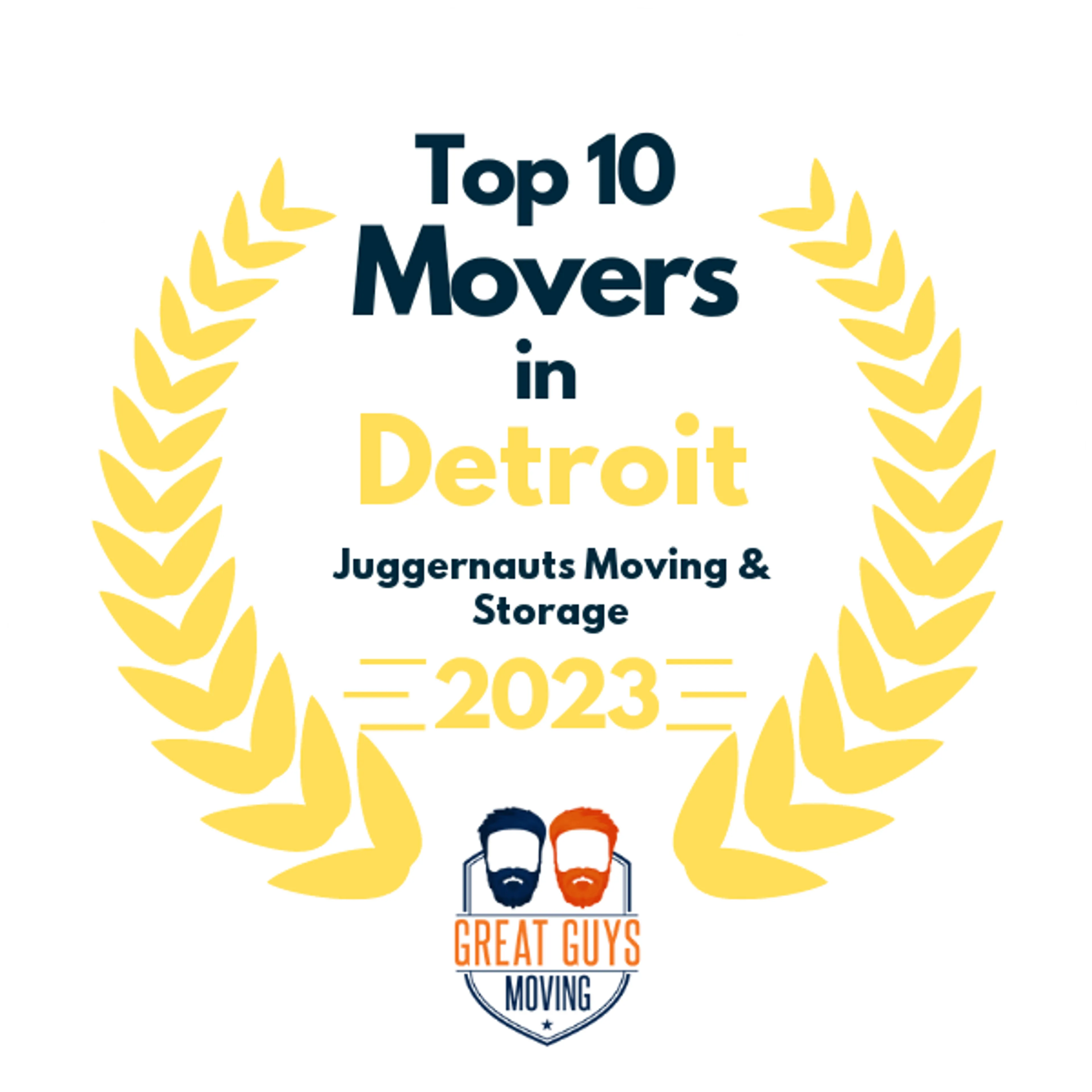 Top 10 Movers in Detroit, MI 2023 award