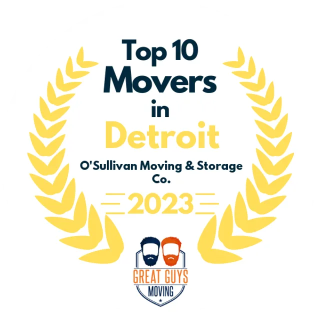 Top 10 Movers in Detroit, MI 2023 award