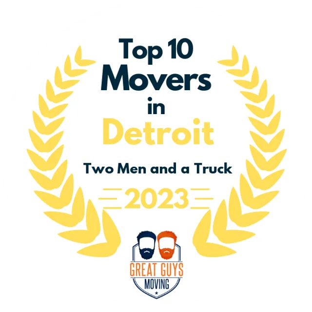 Top 10 Movers in Detroit, MI 2023 award