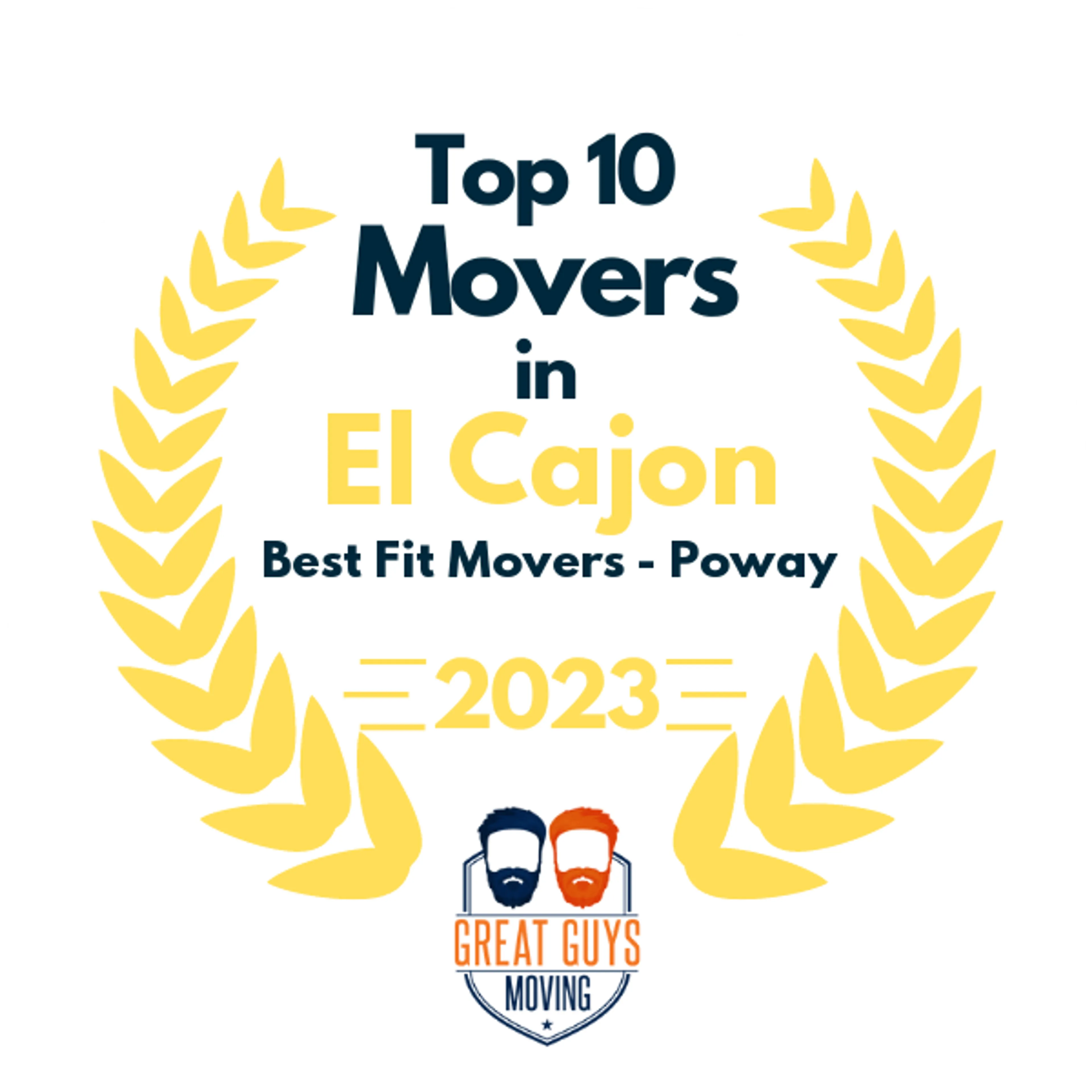 Top 10 Movers in San Diego, CA 2023 award