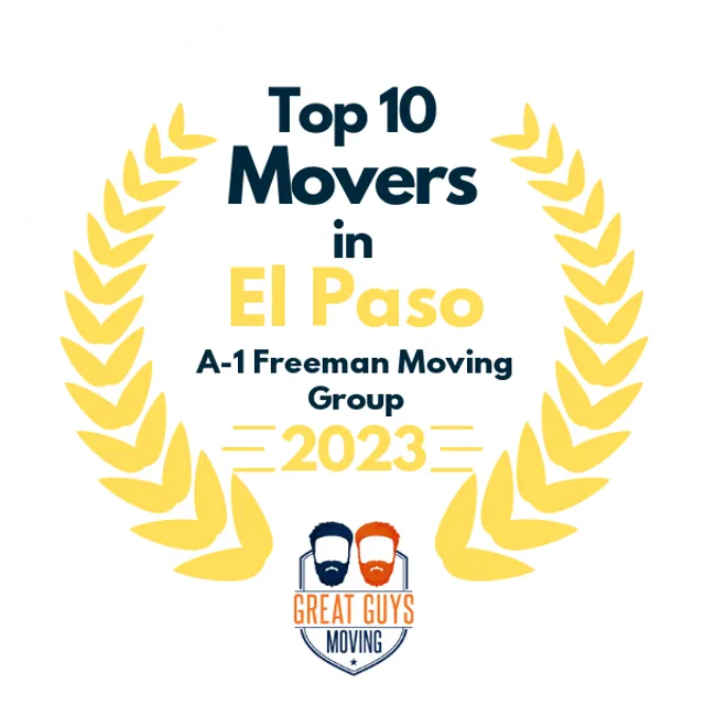 Top 10 Movers in El Paso, TX 2023 award