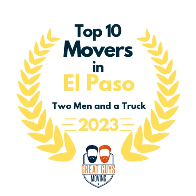 Top 10 Movers in El Paso, TX 2023 award