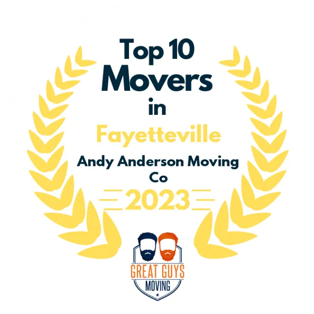 Top 10 Movers in Fayetteville, NC 2023 award