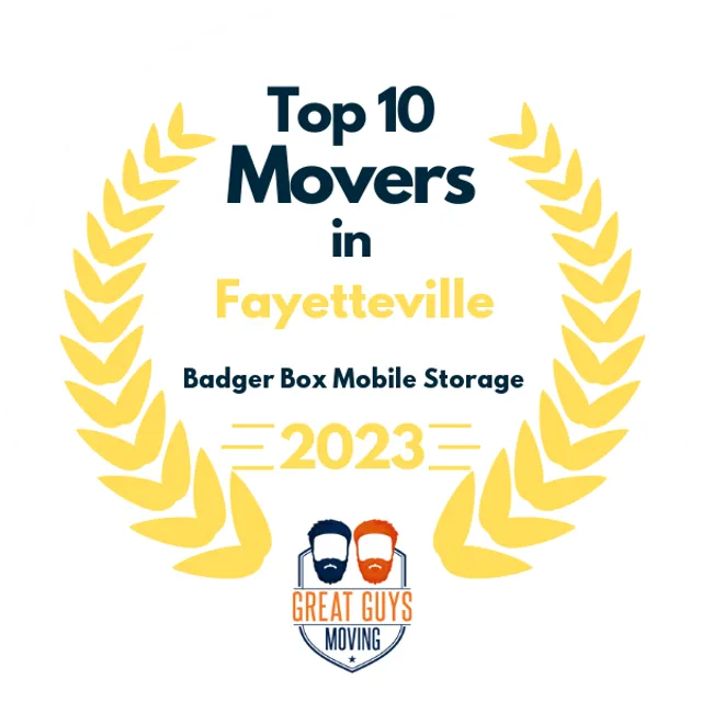 Top 10 Movers in Fayetteville, NC 2023 award