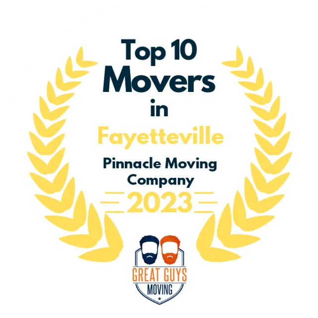 Top 10 Movers in Fayetteville, AR 2023 award