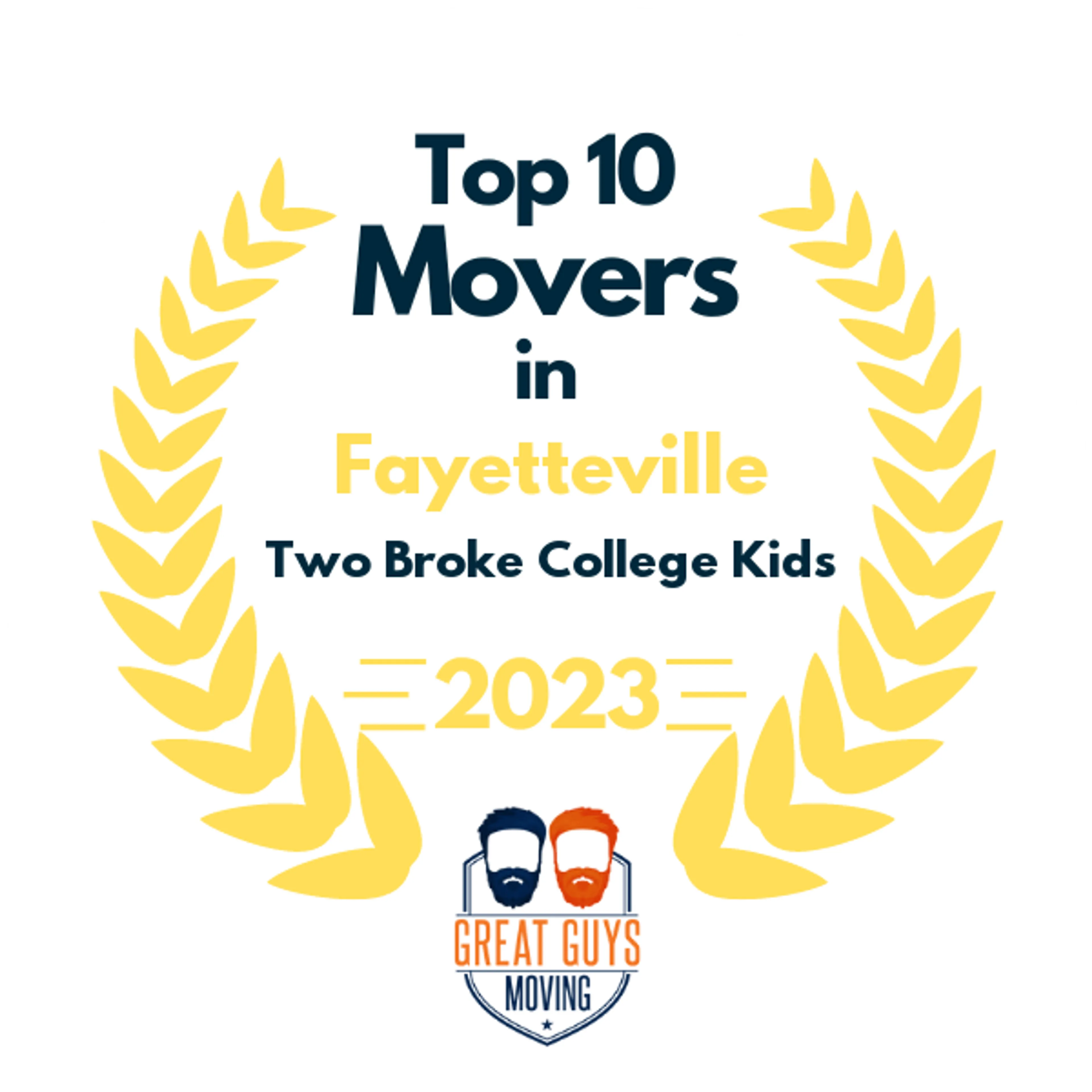 Top 10 Movers in Little Rock, AR 2023 award