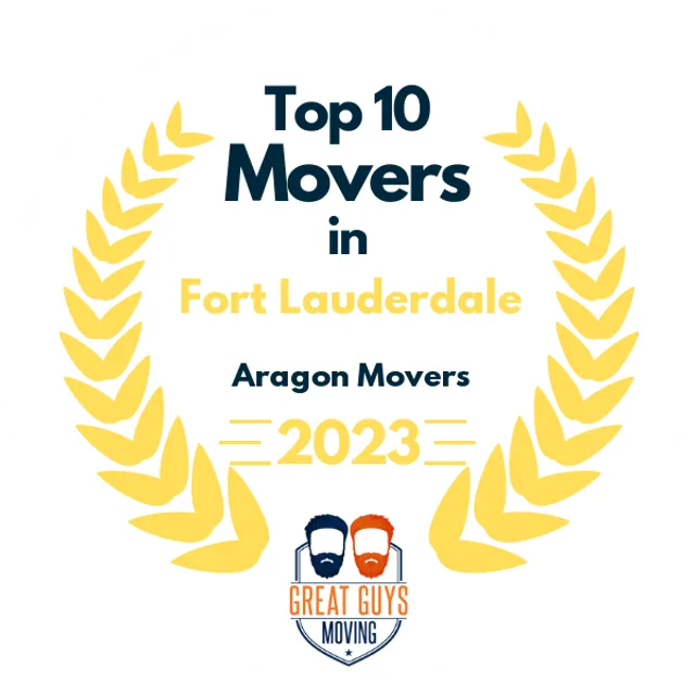 Top 10 Movers in Fort Lauderdale, FL 2023 award