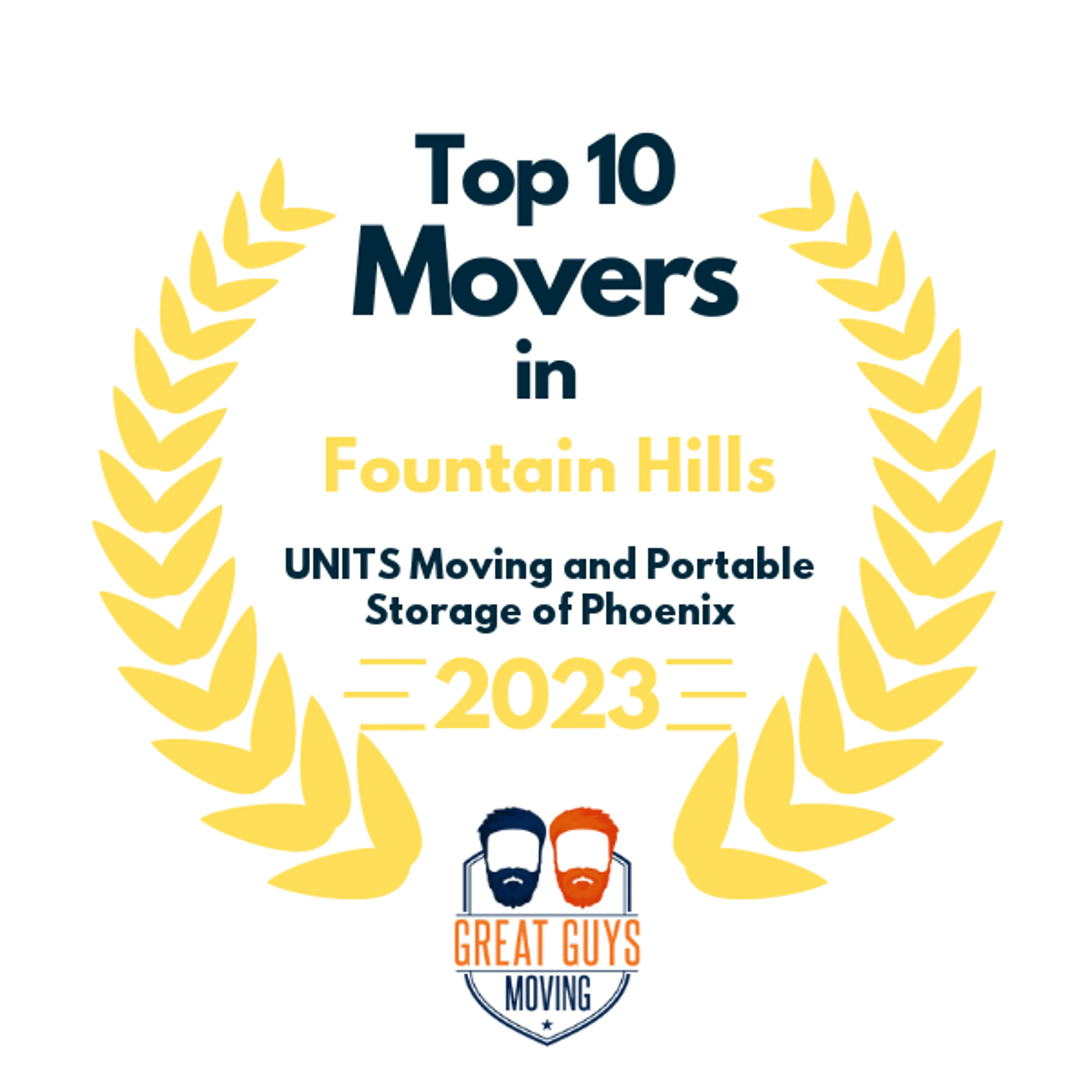 Top 10 Movers in Mesa, AZ 2023 award