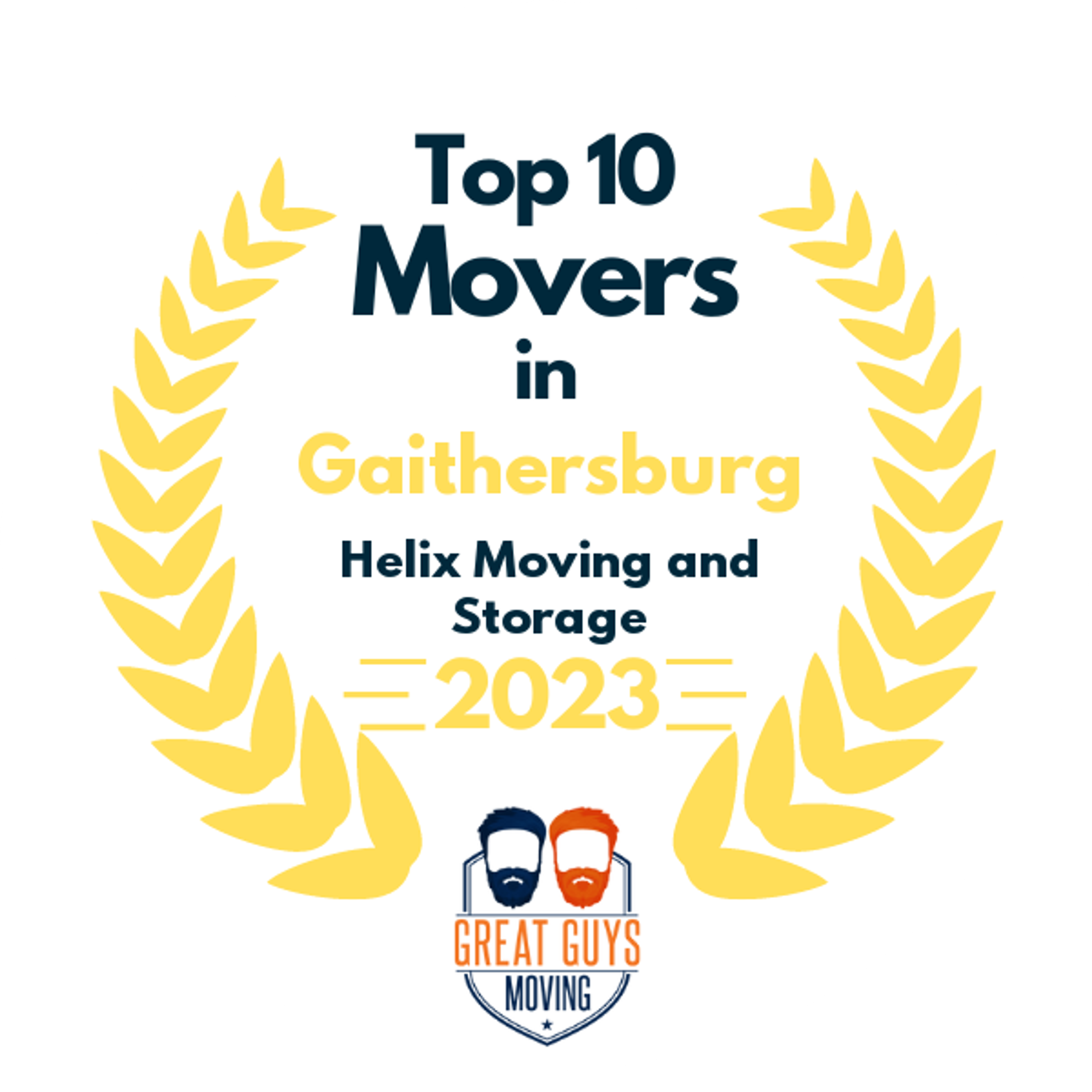 Top 10 Movers in Washington DC, DC 2023 award