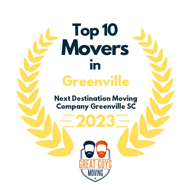 Top 10 Movers in Greenville, SC 2023 award