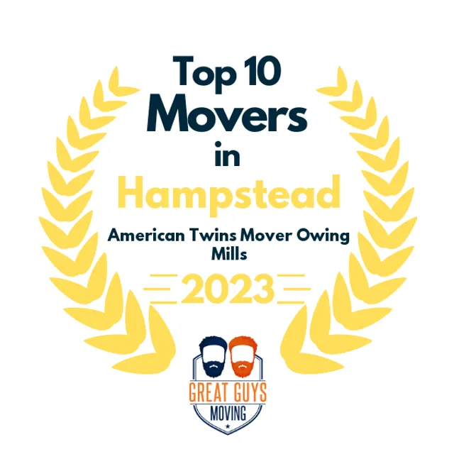 Top 10 Movers in Laurel, MD 2023 award