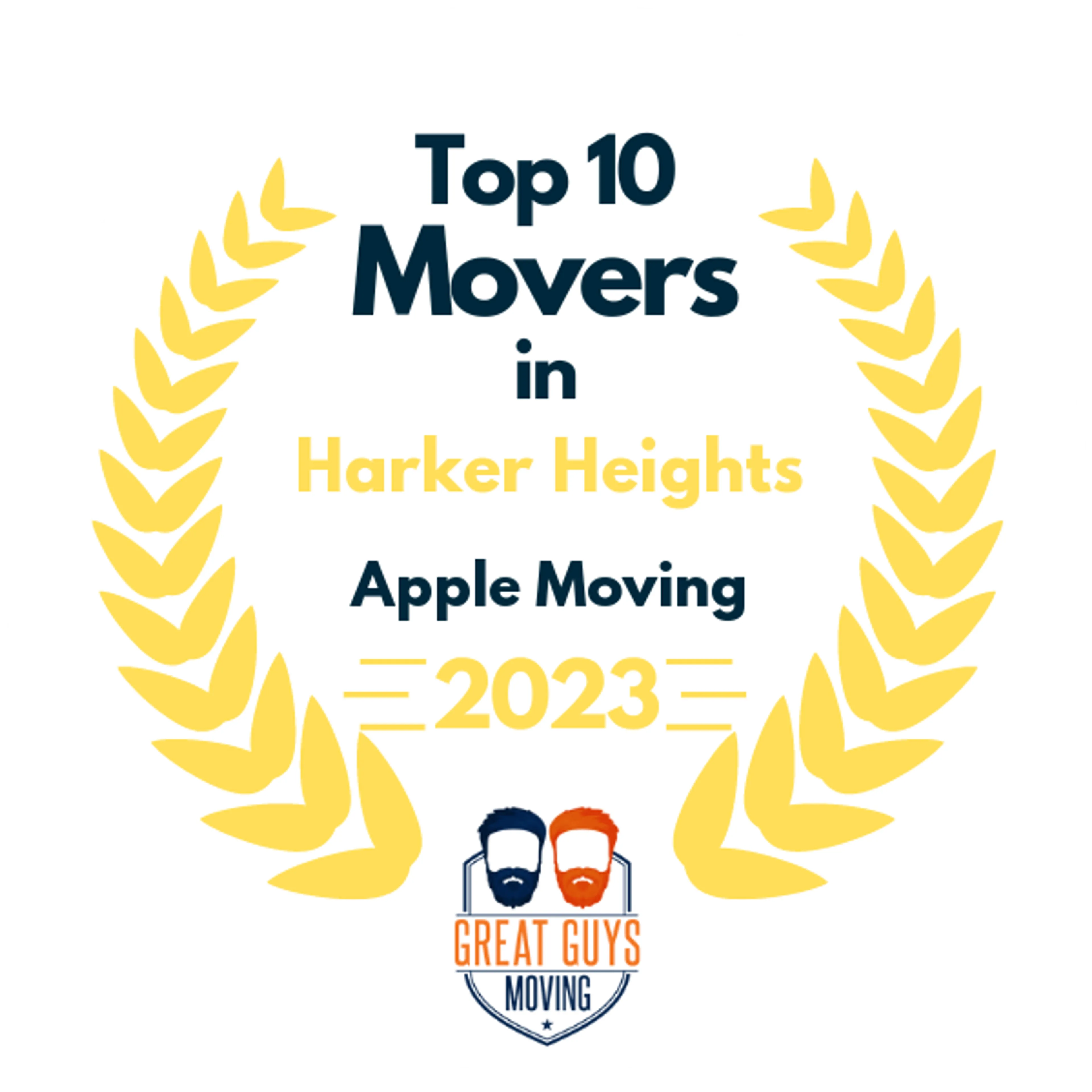 Top 10 Movers in Temple, TX 2023 award
