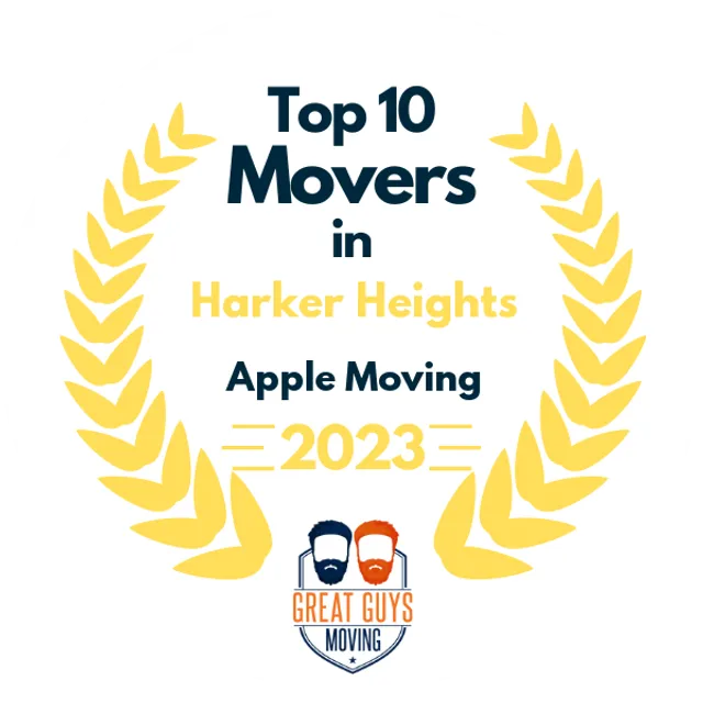 Top 10 Movers in Temple, TX 2023 award