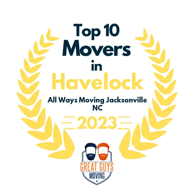 Top 10 Movers in Wilmington, NC 2023 award