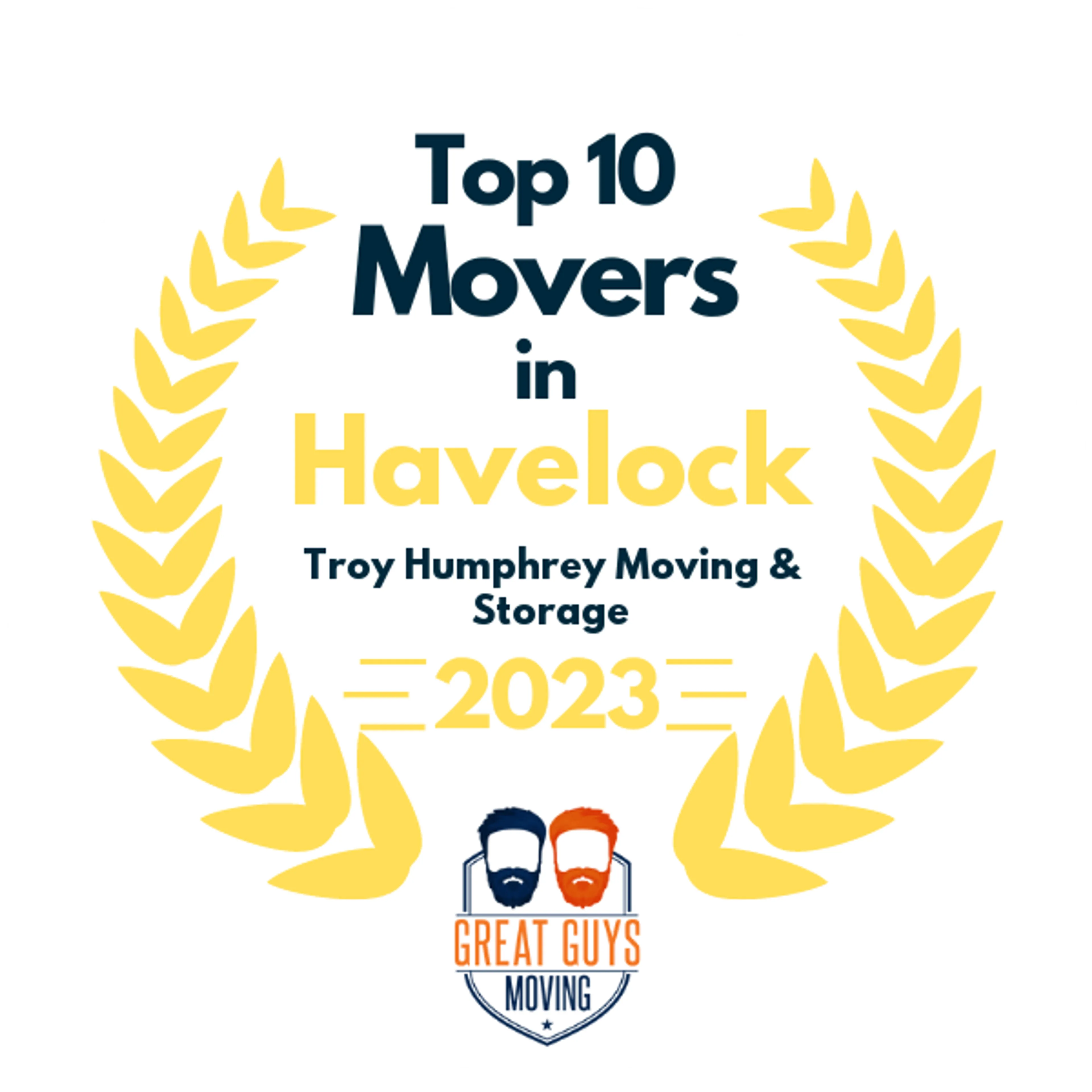 Top 10 Movers in Jacksonville, NC 2023 award