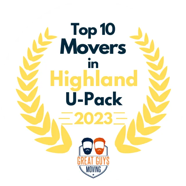 Top 10 Movers in Tinley Park, IL 2023 award