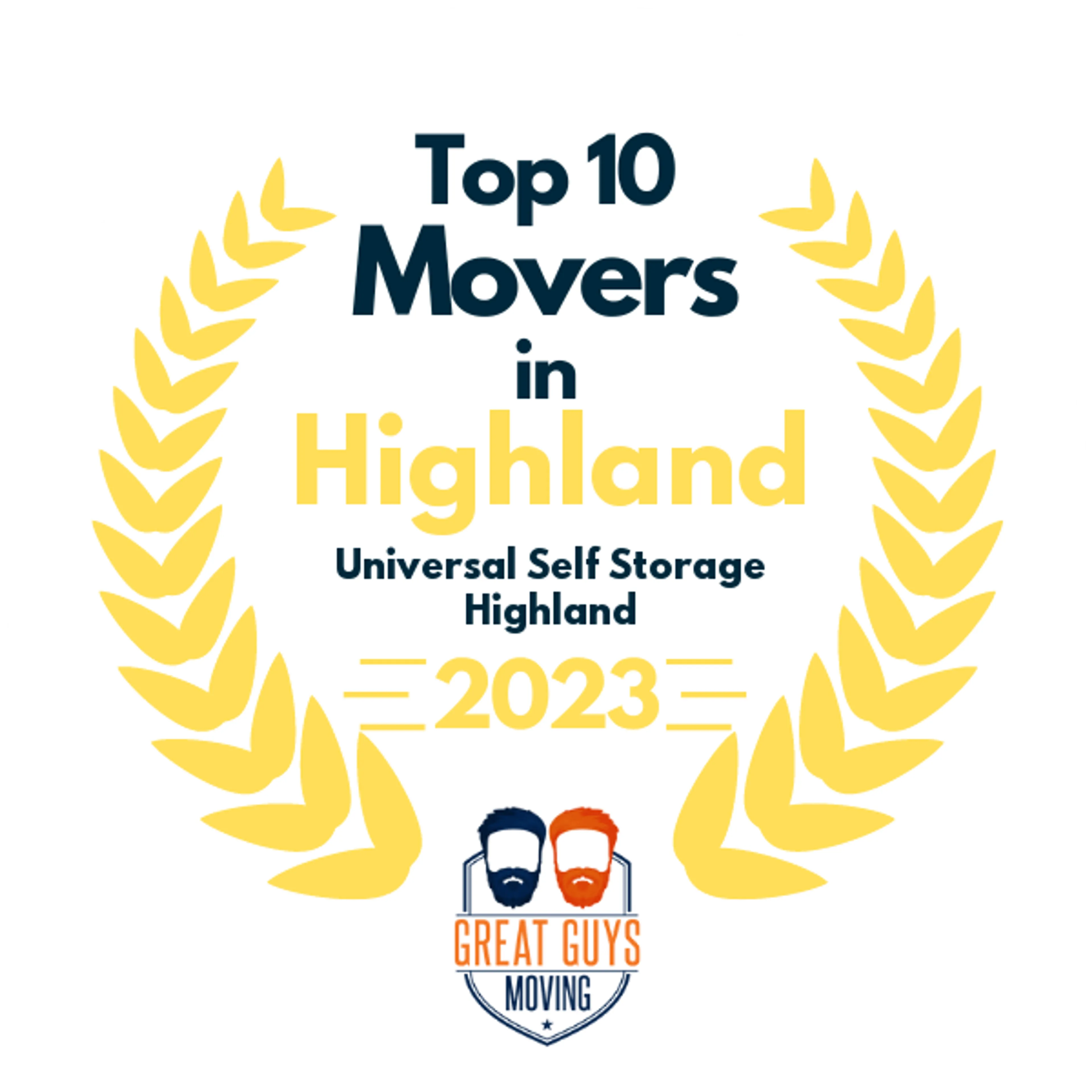 Top 10 Movers in Highland, CA 2023 award