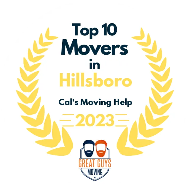 Top 10 Movers in Hillsboro, OR 2023 award