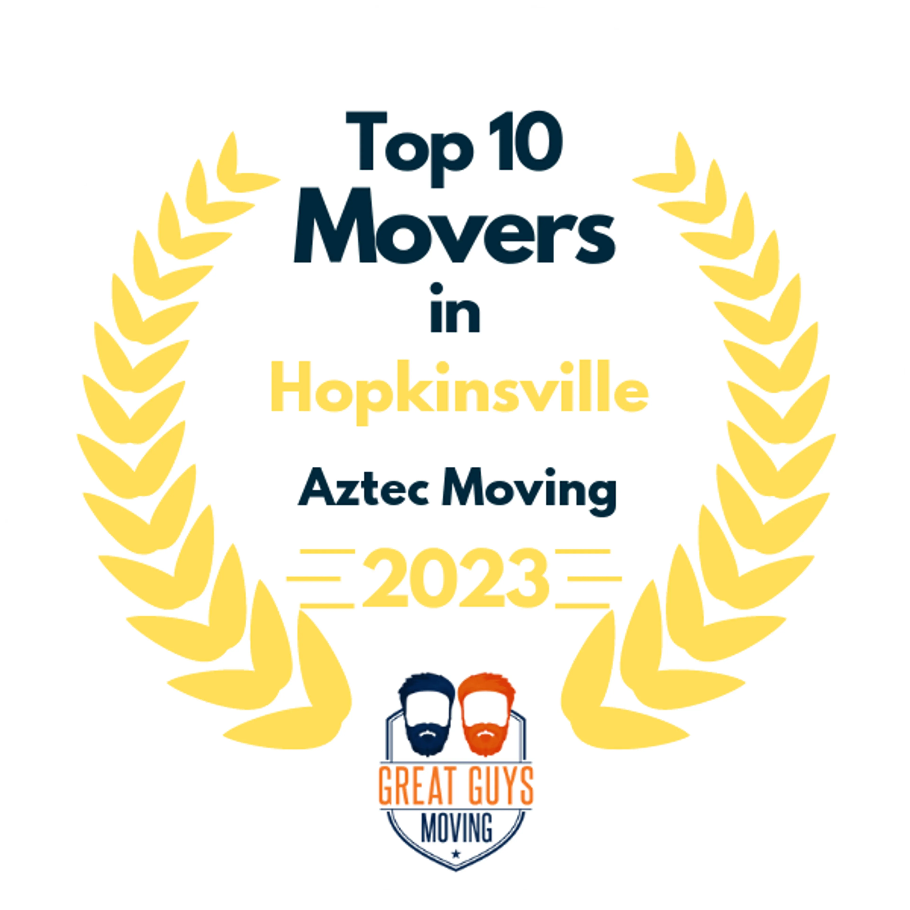 Top 10 Movers in Clarksville, TN 2023 award