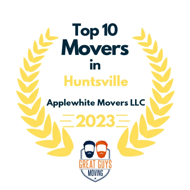 Top 10 Movers in Huntsville, AL 2023 award