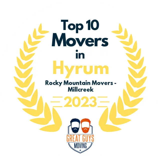 Top 10 Movers in West Jordan, UT 2023 award