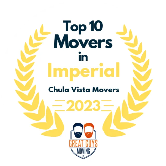 Top 10 Movers in Chula Vista, CA 2023 award