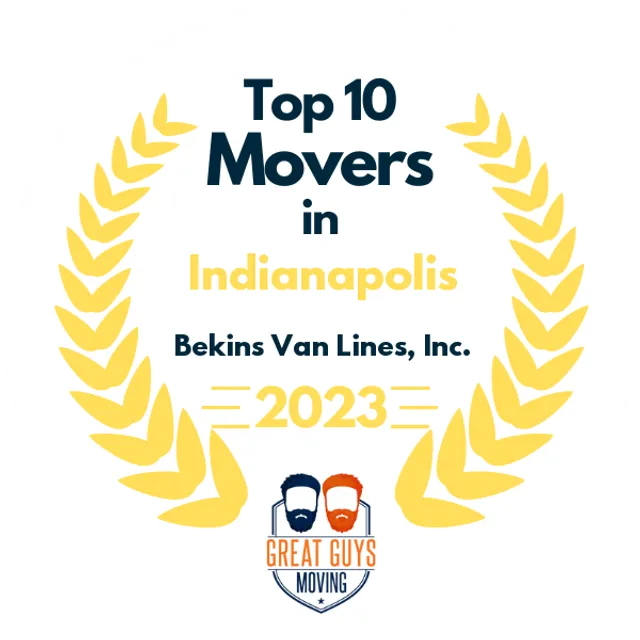 Top 10 Movers in Indianapolis, IN 2023 award