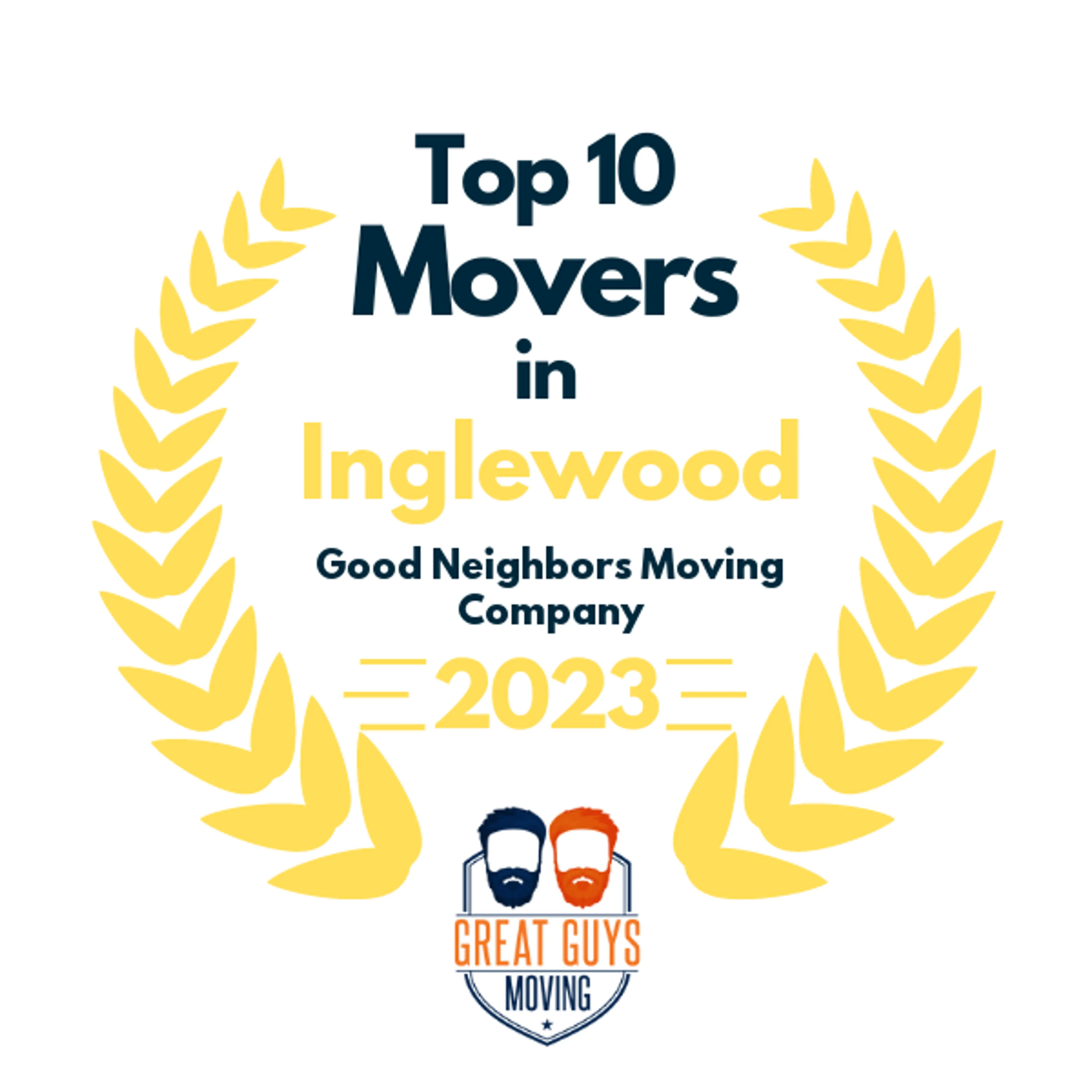 Top 10 Movers in Los Angeles, CA 2023 award