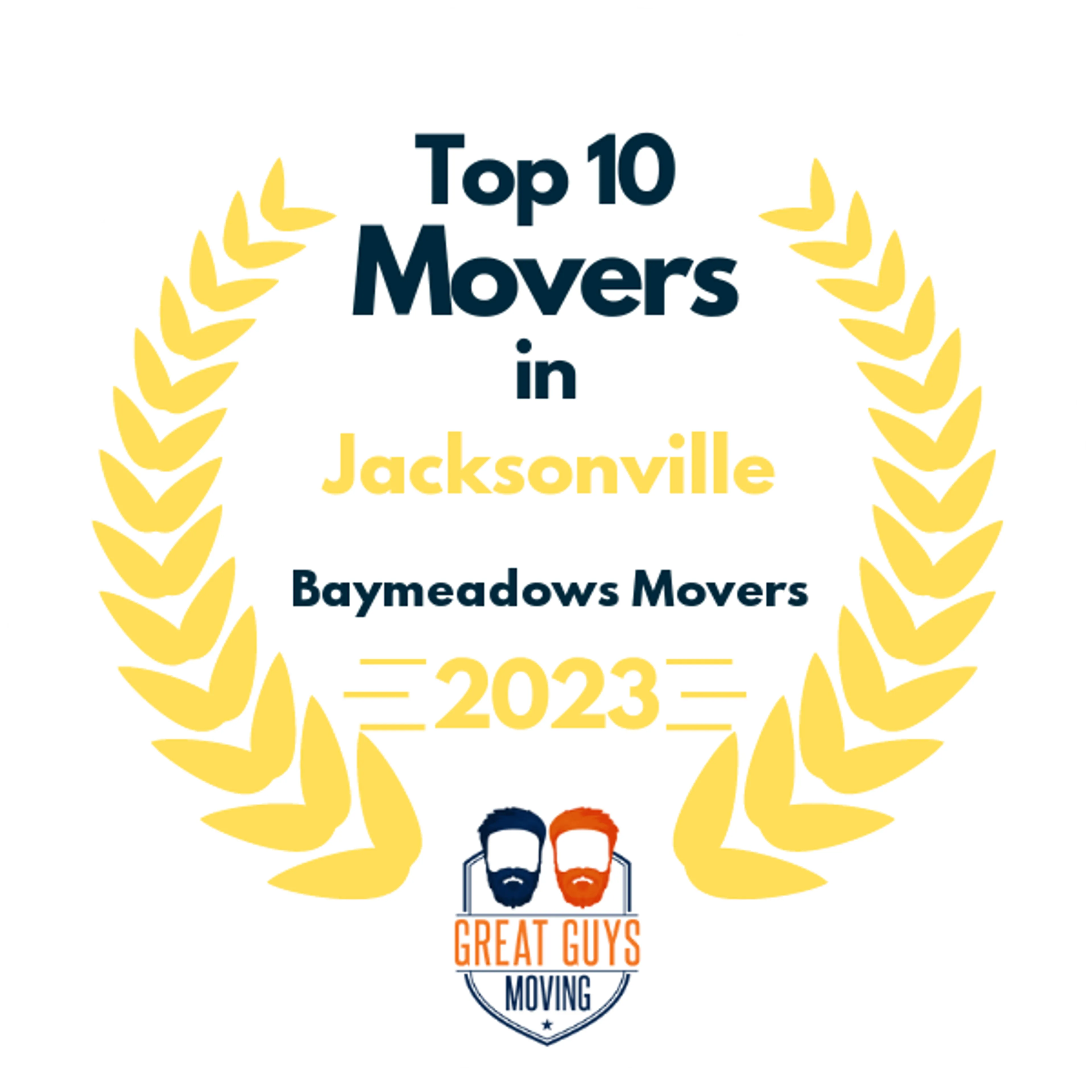 Top 10 Movers in Jacksonville, FL 2023 award