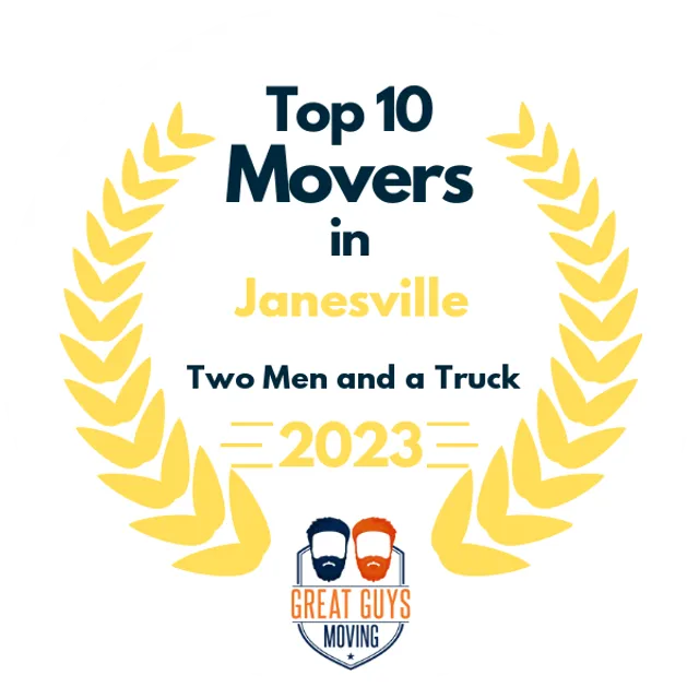 Top 10 Movers in Janesville, WI 2023 award