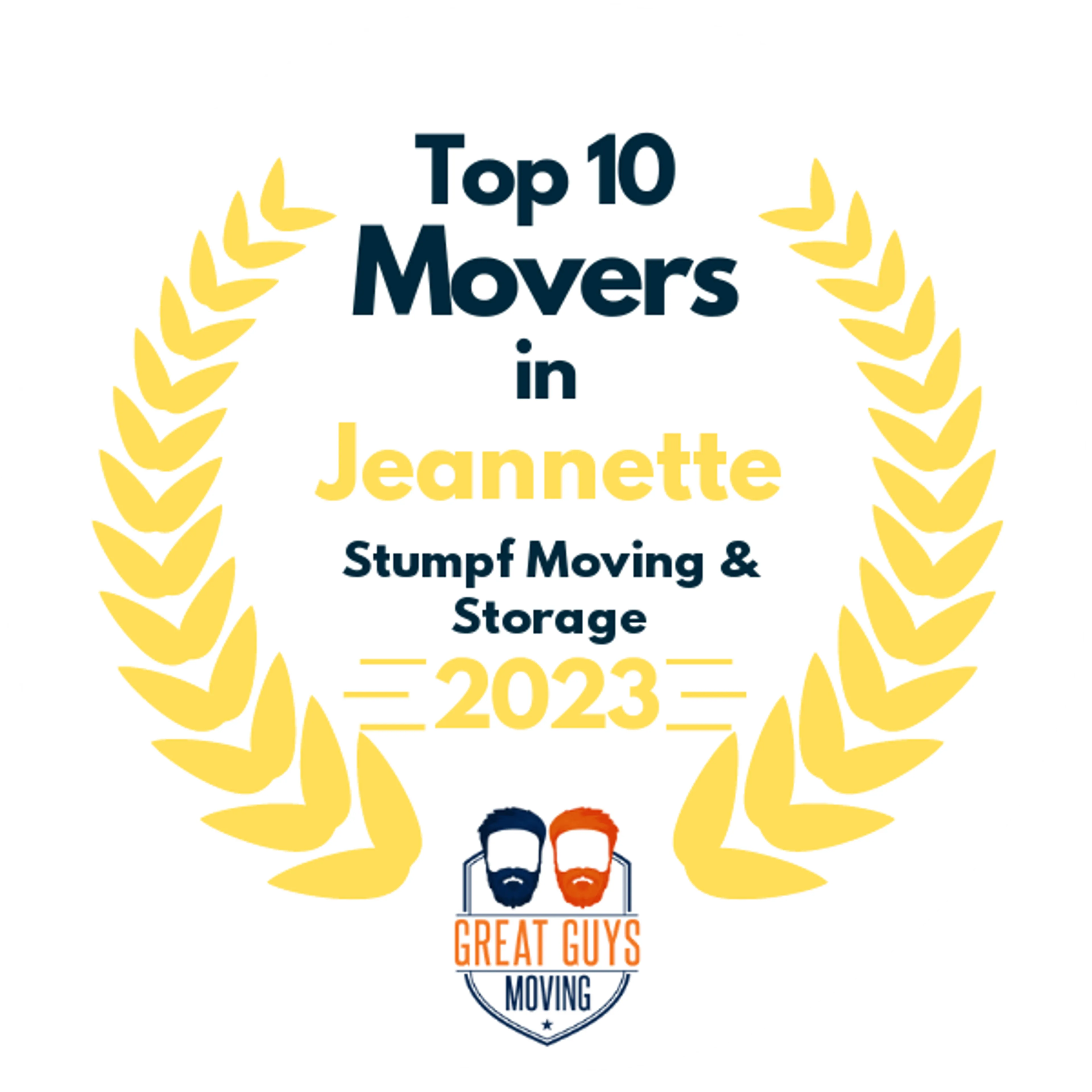 Top 10 Movers in Pittsburgh, PA 2023 award