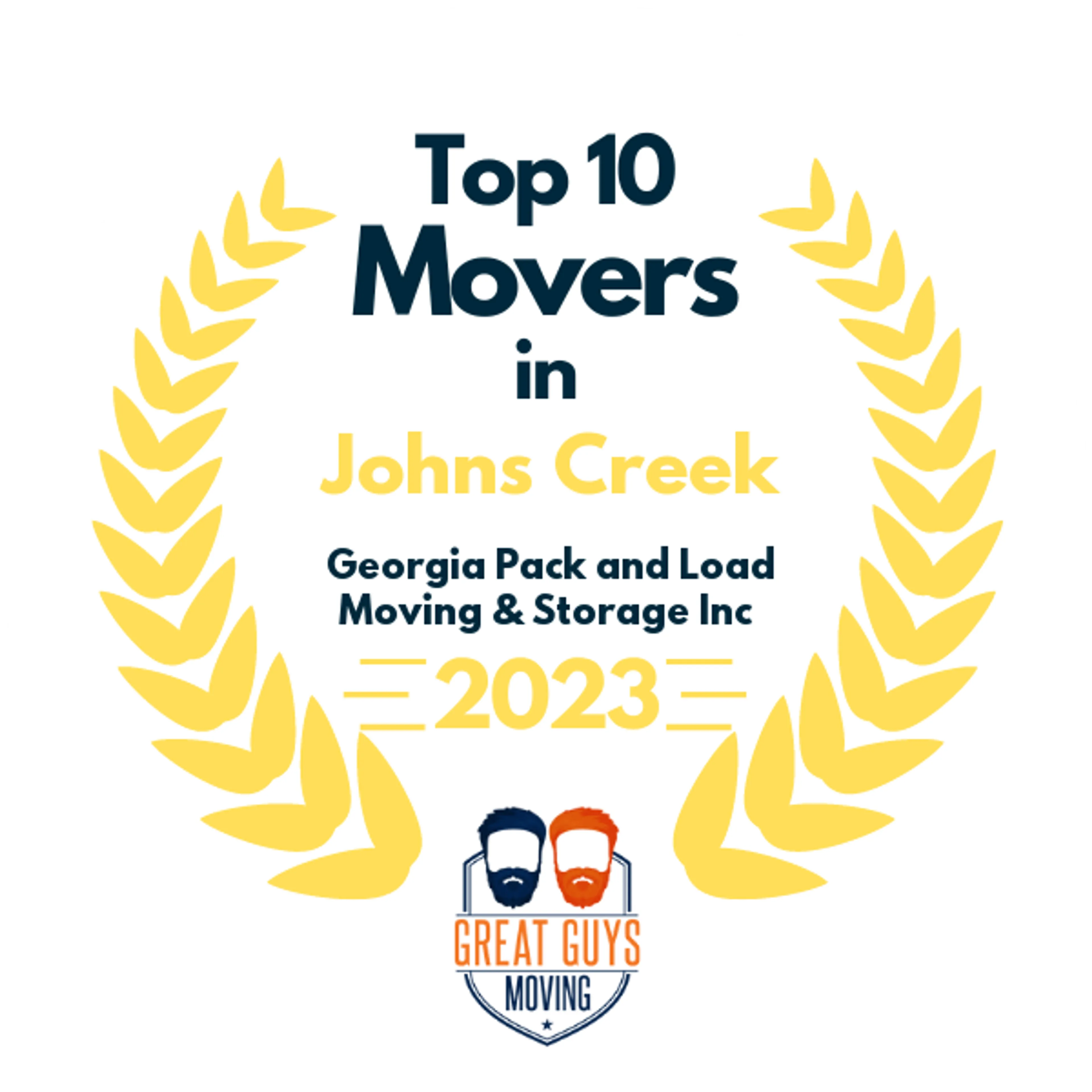 Top 10 Movers in Atlanta, GA 2023 award