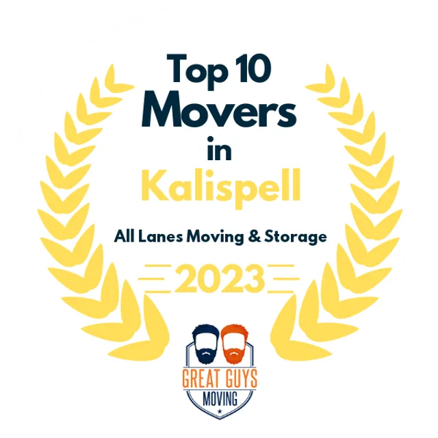 Top 10 Movers in Kalispell, MT 2023 award