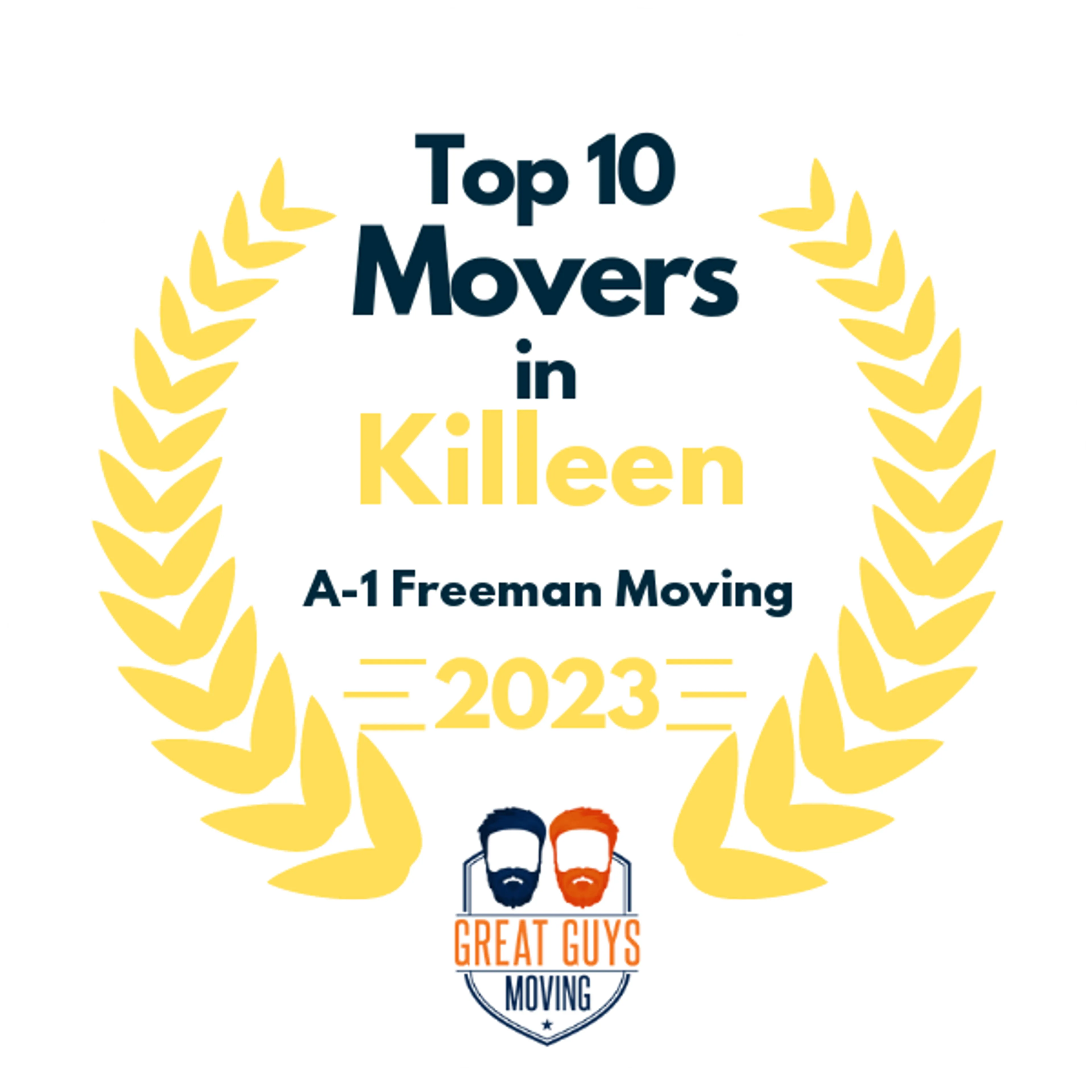 Top 10 Movers in Killeen, TX 2023 award