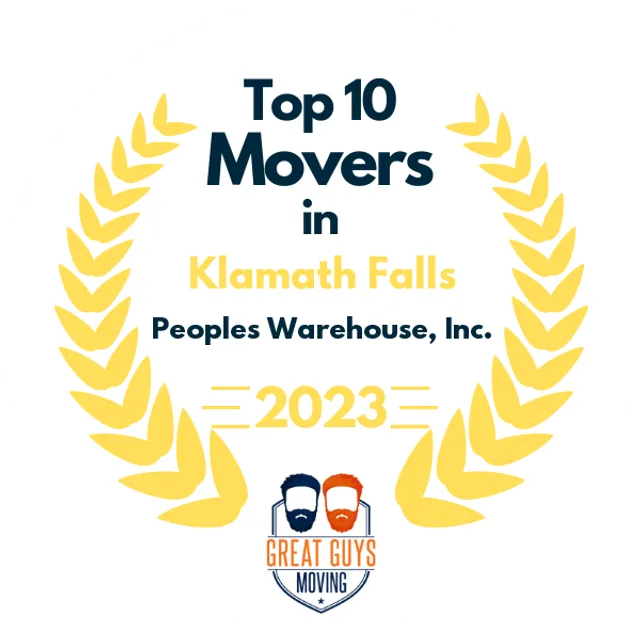 Top 10 Movers in Klamath Falls, OR 2023 award