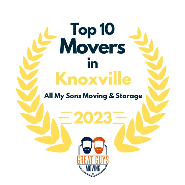 Top 10 Movers in Knoxville, TN 2023 award