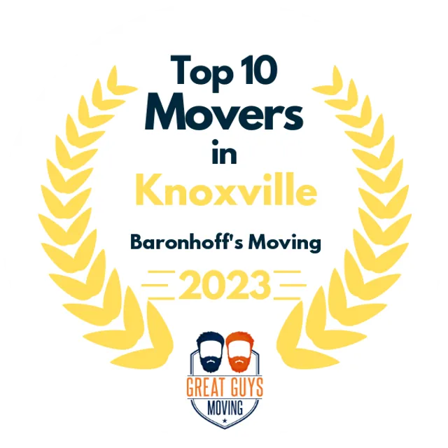 Top 10 Movers in Knoxville, TN 2023 award