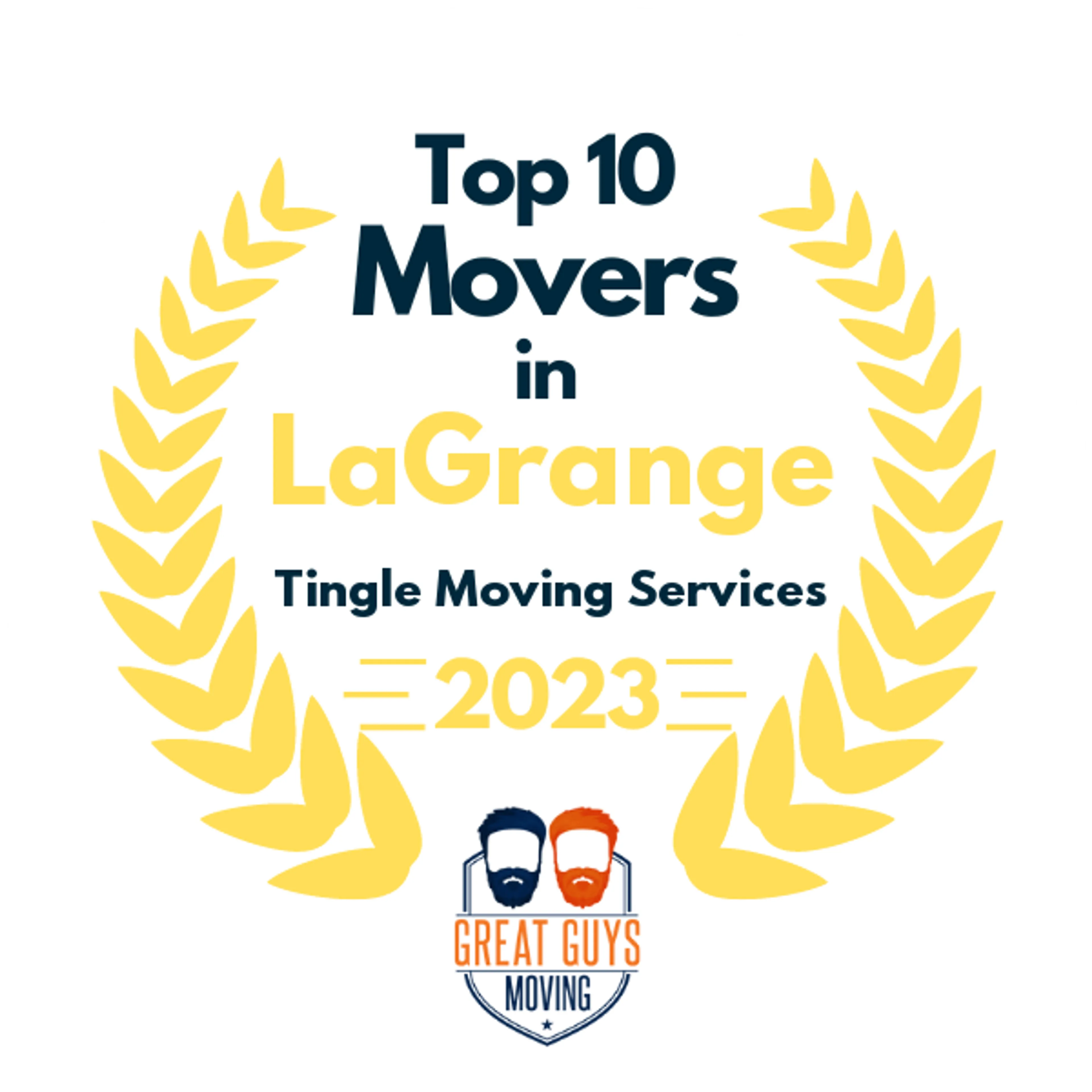 Top 10 Movers in Peachtree City, GA 2023 award