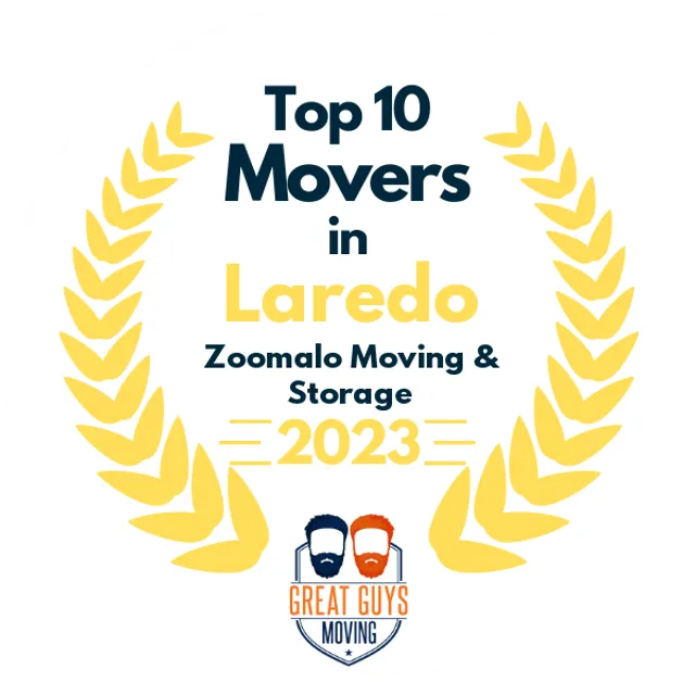 Top 10 Movers in Laredo, TX 2023 award