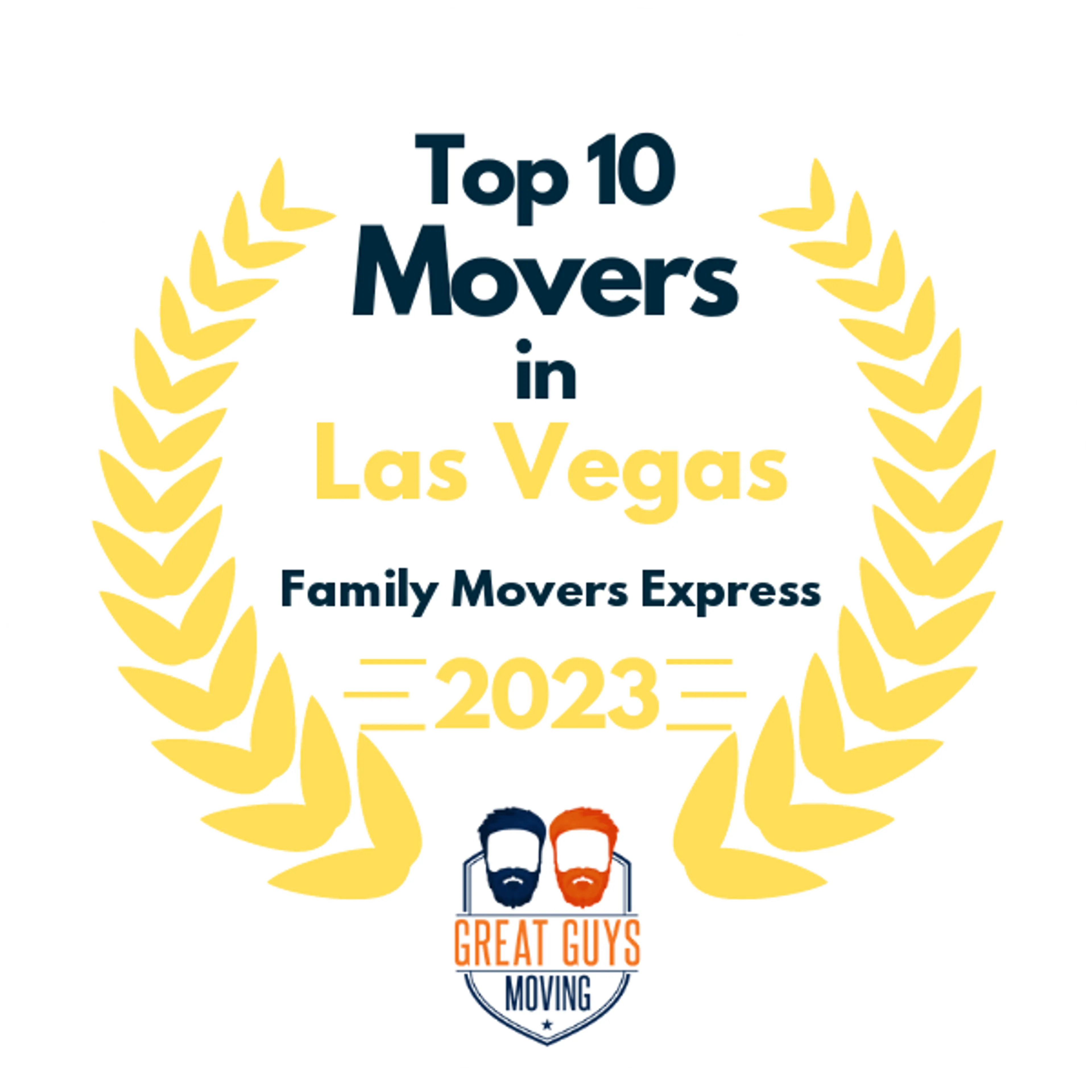 Top 10 Movers in Las Vegas, NV 2023 award