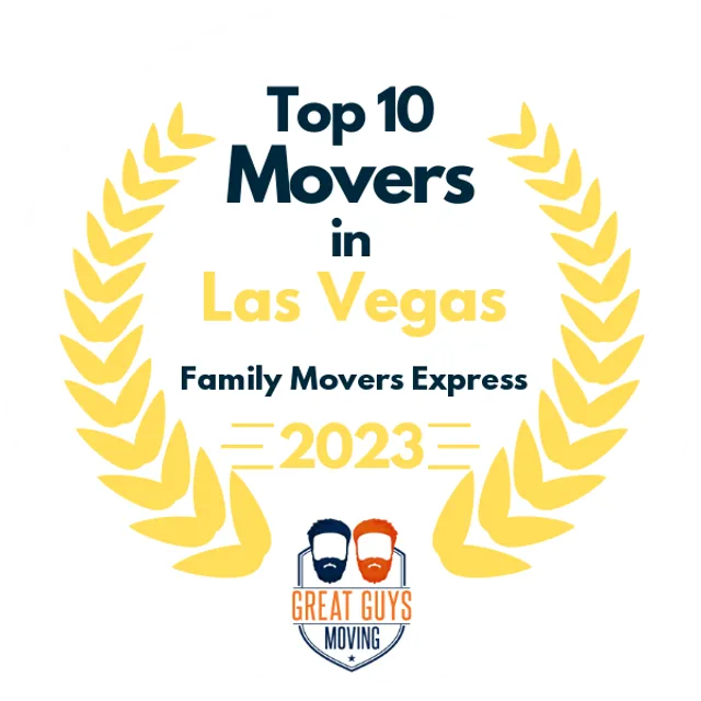 Top 10 Movers in Las Vegas, NV 2023 award