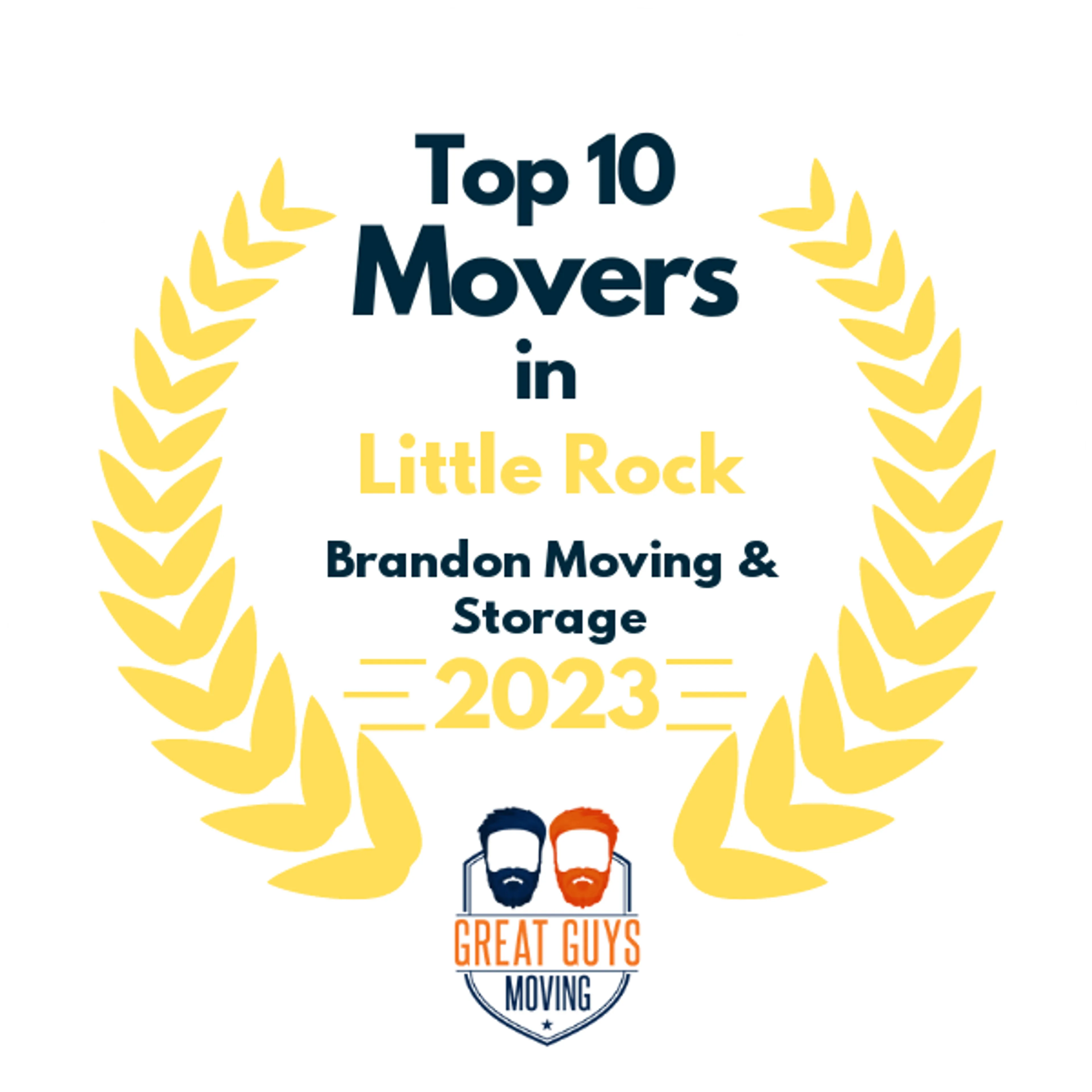 Top 10 Movers in Little Rock, AR 2023 award