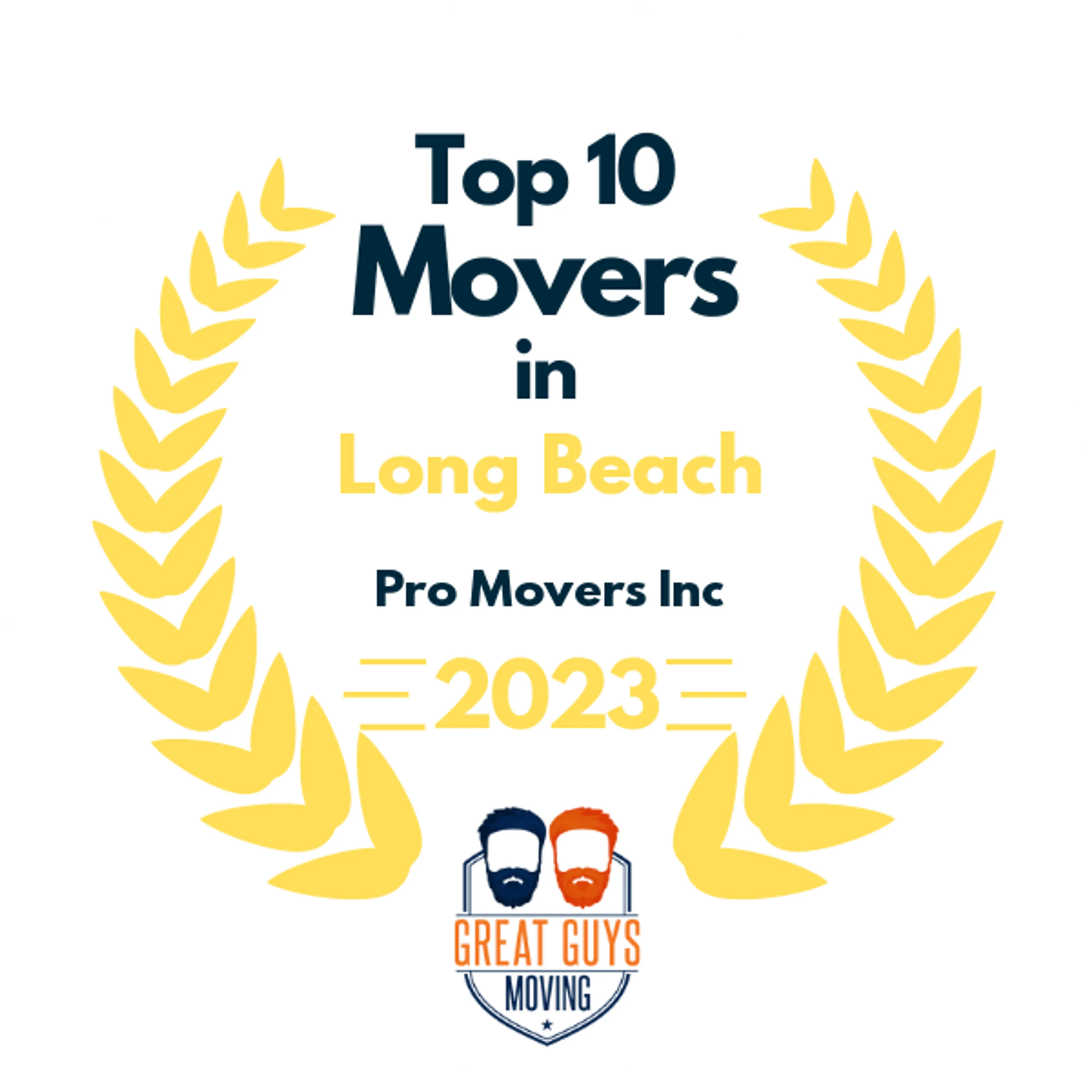 Top 10 Movers in Long Beach, CA 2023 award