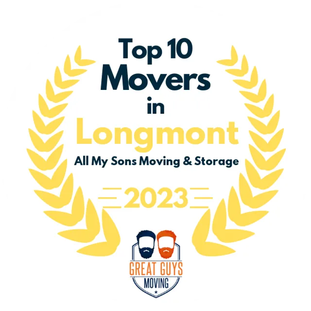 Top 10 Movers in Westminster, CO 2023 award