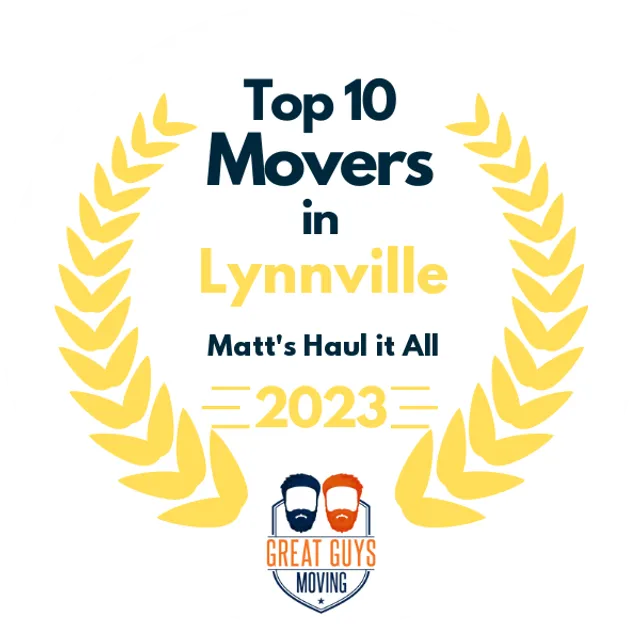 Top 10 Movers in Spring Hill, TN 2023 award