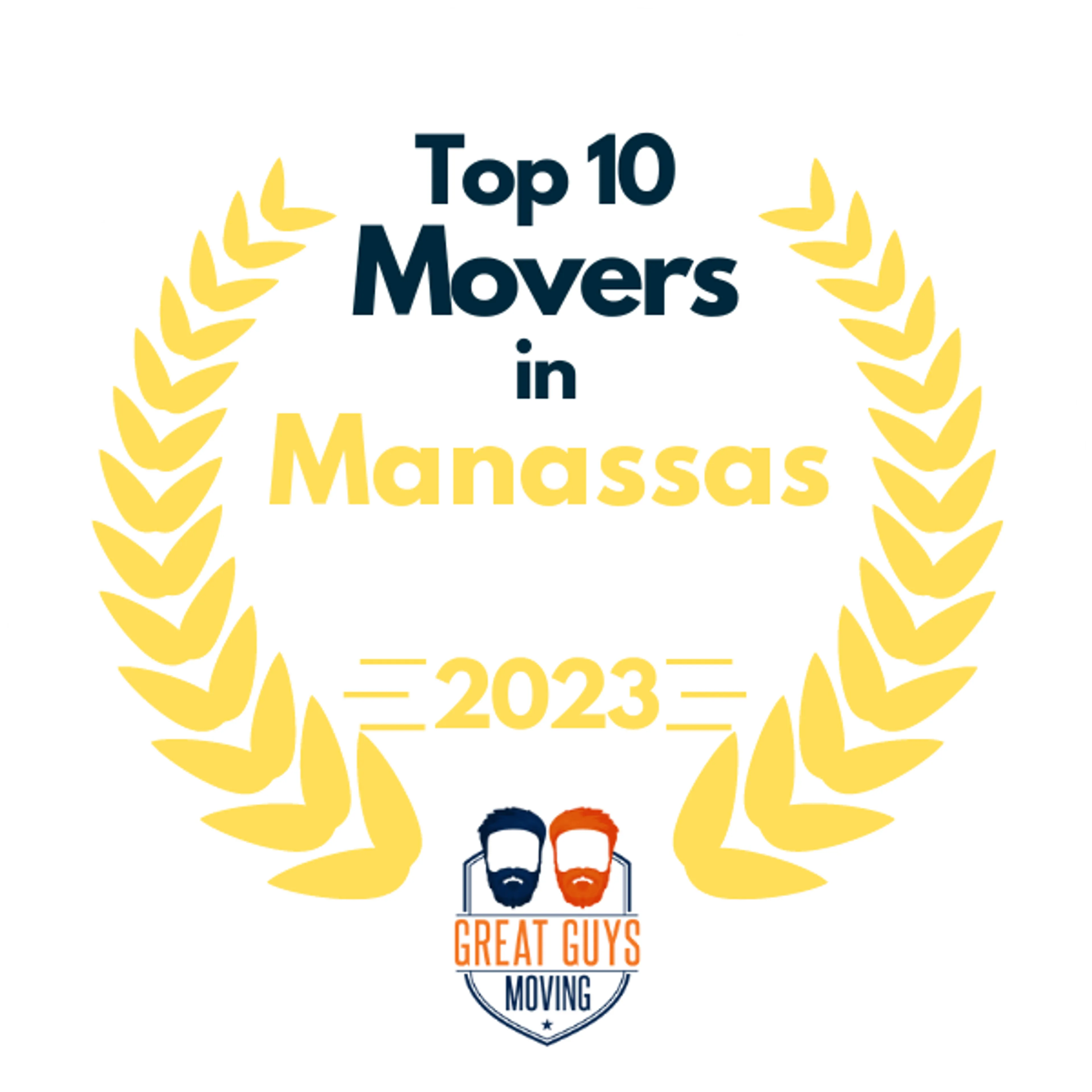 Top 10 Movers in Manassas, VA 2023 award
